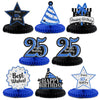 LASKYER Happy 25th Birthday Party Decorations, Glitter Shiny Honeycomb Table Centerpieces 25 Years Old Birthday Party Photoprop 