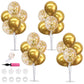 TONIFUL 4 Set Gold Balloon Centerpieces for Table, Balloon Stand Kit for Party Centerpiece Table Decorations, 50th 60th 70 th 80