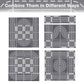 Lekebaby 16 Pack Road Base Plates, 10'X10' City Street Baseplates 100% Compatible With All Major Brands, 4 Curve / 4 T-Junction / 4 Straight / 4 Junction