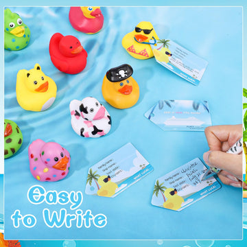 100 Pcs Cruise Ducks Tags Kits Includes 30 Pcs Cruising Ducks With 30 Pcs Cruise Duck Tags And 40 Pcs Rubber Bands Random Assort