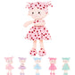 Onetoo First Baby Doll Soft Baby Doll For Girls Plush Rag Doll Sleeping Cuddle Buddy Doll Wear Pink Dress Red Polka Dot 14'