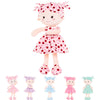 Onetoo First Baby Doll Soft Baby Doll For Girls Plush Rag Doll Sleeping Cuddle Buddy Doll Wear Pink Dress Red Polka Dot 14'
