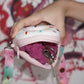 CONTRACONTACT Set of 4 Sweet Kids Purse Donut bags in pink in individual gift boxes, Donuts Purses as Kids Toys & first little h
