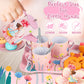 Kids Tea Party Set for Little Girls Birthday Gift Toys for 3 4 5 6 7 8 Year Old Girls, Cute Princess Play Toddlers Tin Tea Set,