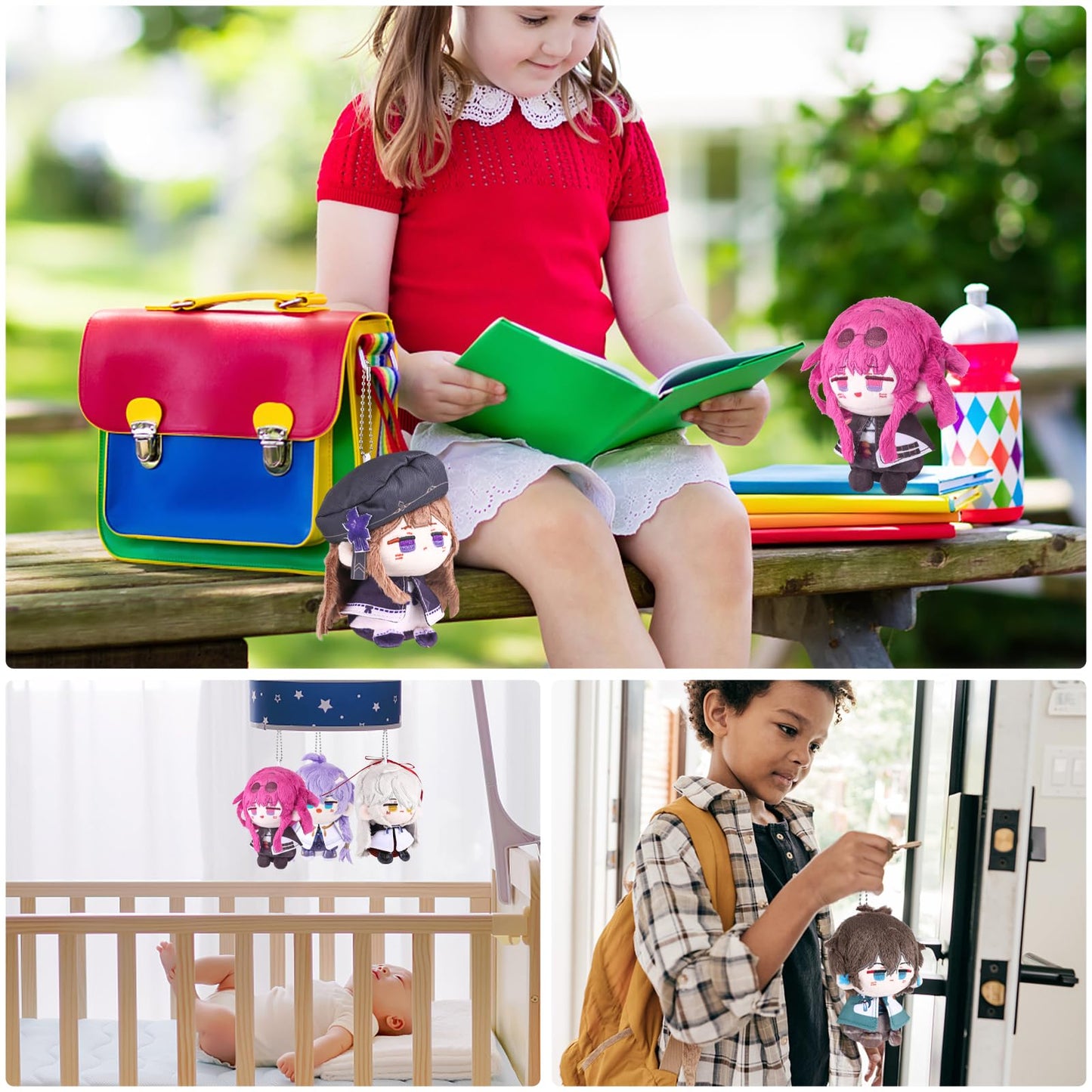 Utiehd Honkai Star Rail Plush Keychains, Cute 4-Inch Collectible Dolls - Compact Size For Bags And Keys For Fans (Jing Yuan)