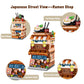 Asstysxh Japanese Street View Ramen Shop, Mini Building Blocks Bricks Set, 412Pcs Mini Building Blocks Model Mini Shop Bricks Se