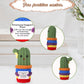 Lasuroa Funny Positive Cactus, 5.1 Inch Emotional Support Plush Crochet Potato Plant Knitted Doll Toy With Encouragement Card Wool Gift Decoration For Party, Birthdays, Mexican Cinco De Mayo Fiesta