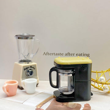 Luozzy Mini Blender Toy & Coffee Machine Model 1: 12 Miniature Dollhouse Kitchen Accessories Coffee Pot Blender Toy For Kids Pre