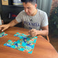 b. dazzle, inc. Scramble Squares Sea Turtles Puzzle - 9 Piece Brain Teaser for Kids & Adults - Cardboard, Model 10164