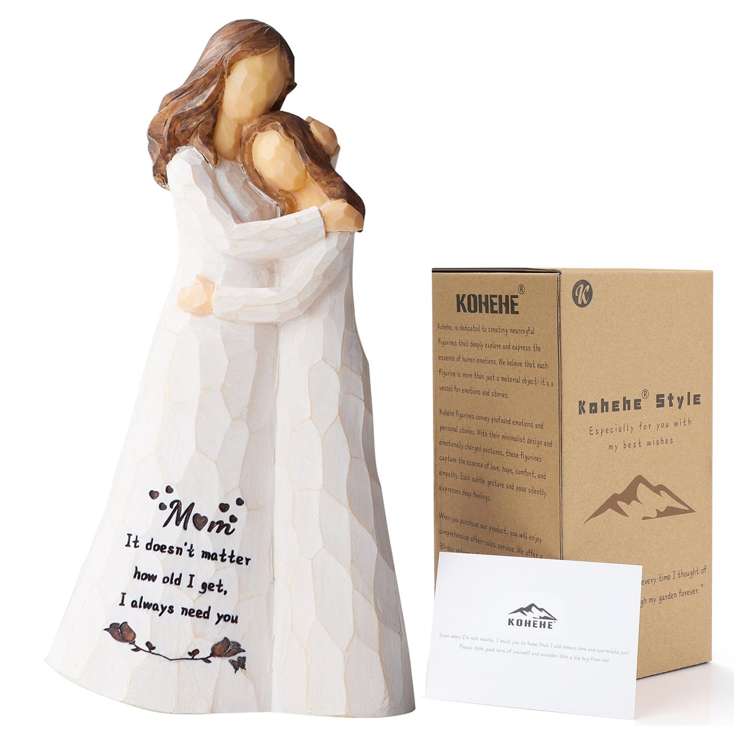 Kohehe Mom Birthday Gifts Mom Gifts from Daughters 5.5'' Mother and Daughter Figurine Meaningful Gift for Mama on Birthday and Mother's Day (Mom Gifts)