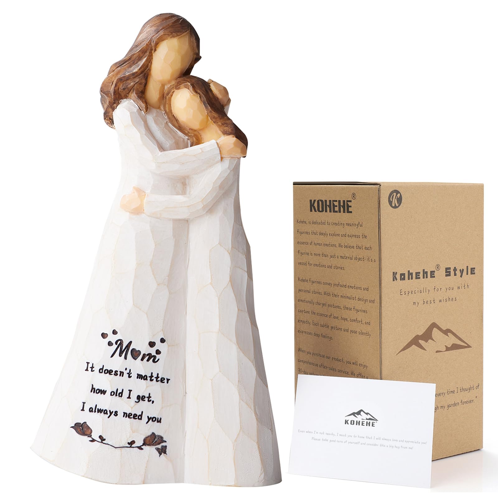 Kohehe Mom Birthday Gifts Mom Gifts from Daughters 5.5'' Mother and Daughter Figurine Meaningful Gift for Mama on Birthday and Mother's Day (Mom Gifts)