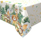 Wpensky Jungle Safari Table Cloth, Jungle Theme Tablecloth, 1PC Jungle Animal Party Tablecloth for Kids Boys Girls Birthday Part