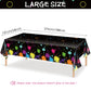 Glow Party Table Covers Neon Party Tablecloths 108 X 54 Inch Glow Party Tablecloths Disposable Plastic Neon Glow Table Cloth For Neon Birthday Party Black Light Party Supplies (10 Pieces)