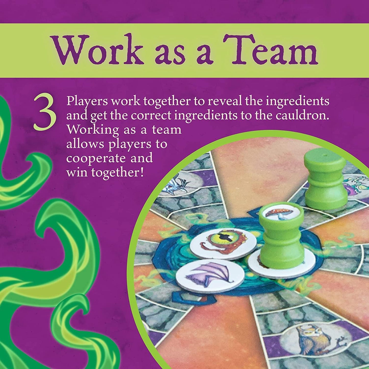 Peaceable Kingdom Cauldron Quest Game - Cooperative Potions & Spells for Kids, Medium Size, Cardboard Material, Model GMC6