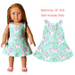 Matching Doll & Girls Flower Unicorn Dresses Fit 18' American Girls Clothes