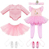 Kajaia 8 Pcs 18 Inch Doll Ballet Ballerina Outfits 18 Inch Doll Clothes and Accessories Ballet Tutu Dance Dress Ballet Shoes Headband Doll Clothes Gifts