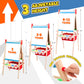 Kids Easel Including 100+ Accessories, Double Sided Wooden Easel for Kids - Magnetic Chalkboard & Painting Board & 2 Paper Rolls