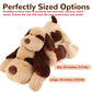 meowtastic Weighted Plush Dog - 22" 4.5 lbs Brown Cotton Stuffed Animal - Cute Gift for Kids & Adults