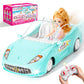 Hapkid Blue Remote Control Car For Girls, 1:18 Scale Rc Cars With Led Light, 2.4 Ghz Blue Truck Toy With 100 Min Long-Lasting Re