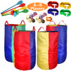 CWLAKON Outdoor Games  Potato Sack Race Bags for Kids mature-themeds  Egg Spoon Relay Race  3 Legged Race Bands  Birthday Party  Field Day Family Reunion Carnival Outside Yard Lawn Easter Games