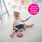 Edushape Classic Tambourine For Kids, Red - Percussion Musical Instrument Baby Tambourine For Toddlers 1-3, Kids Tambourine Fun Tummy Time, Fine Motor, Auditory And Visual Sensory Development