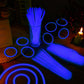 Taikula 60 Pack 8    Blue Glow Sticks Bulk with 60 Connectors Neon Glow In The Dark Party favors Supplies for Holiday Birthday P