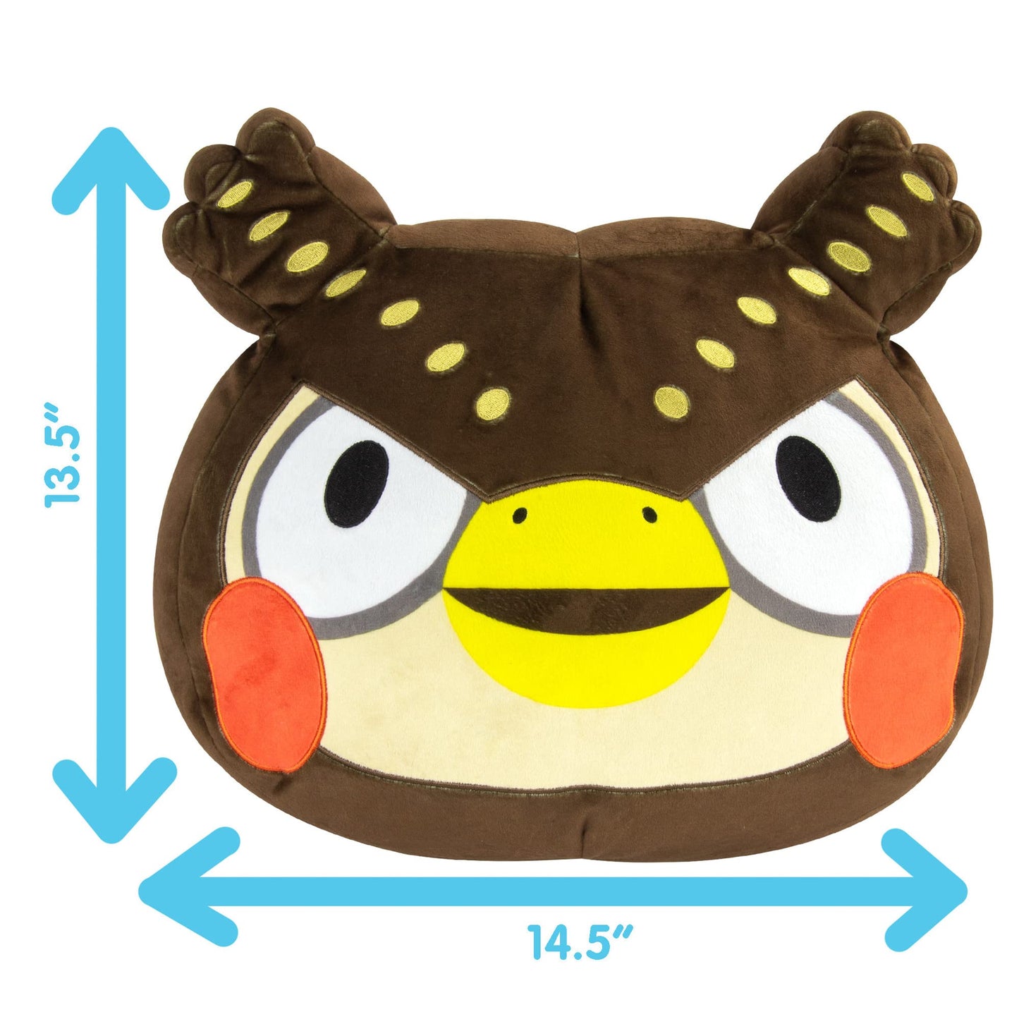 Megasketcher Club Mocchi Mocchi Blathers Plushie - 15 Inch Squishy Collectible Plush - Multi Color - Model T12428