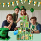 Easter Bean Bag Toss Game Carnival Party Toss Game St. Patrick's Day tossing Knockdown Can Game with 10 Cans 2 Sandbags for Easter St. Patrick's Day Party Family Game Kids mature-themeds