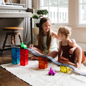Magna-Tiles Downhill Duo 40-Piece Magnetic Construction Set, The Original Magnetic Building Brand