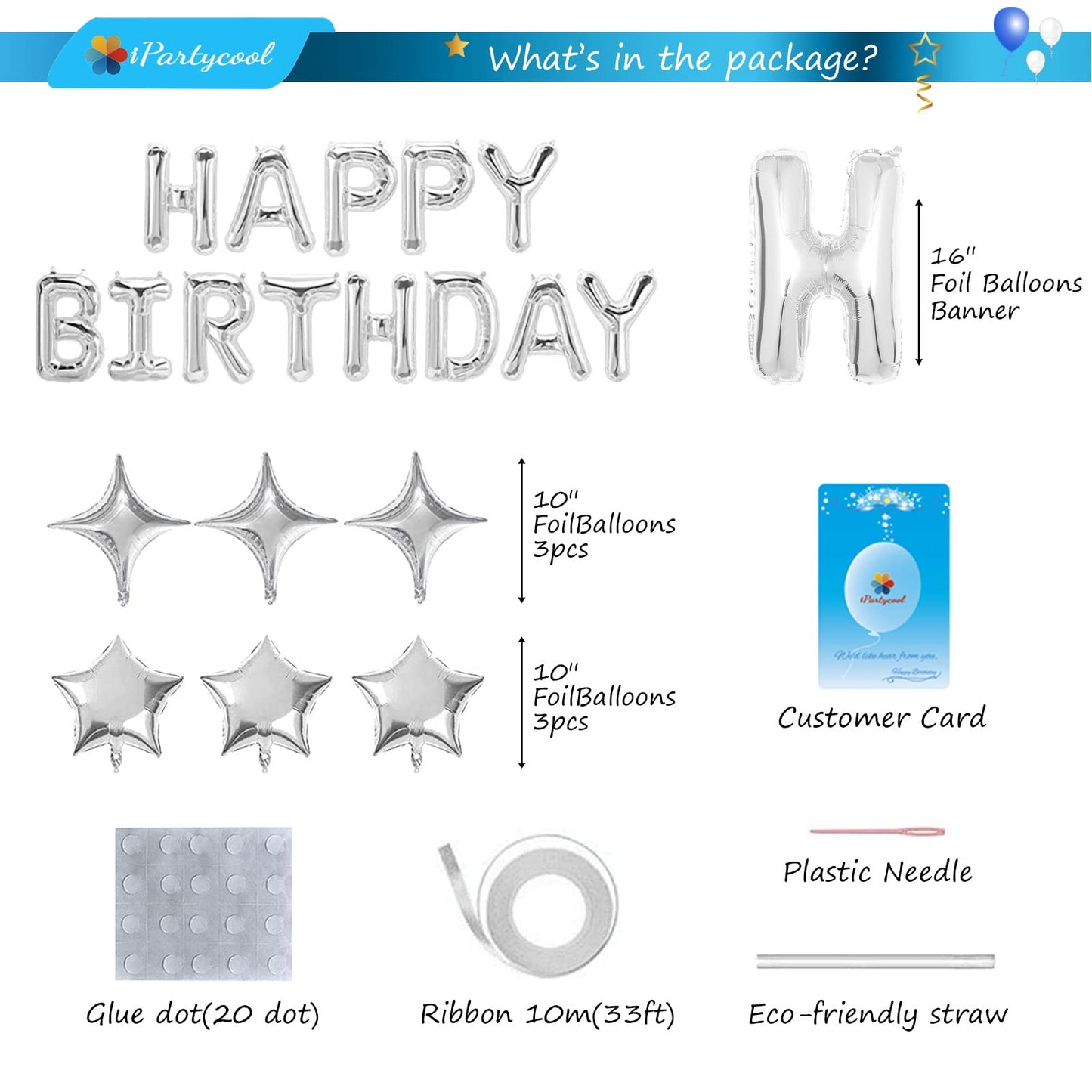 Happy Birthday Balloons Banner