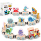 LovesTown Magnetic Wooden Sea Animal Train Set  Montessori Ocean Animal Toys for Kids  Educational Preschool Learning Activities  Toddler Birthday Gifts  11 PCS