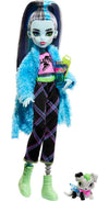 Monster High Creepover Party Doll - Frankie Stein with Watzie, Sleepover Clothes, Multicolor, Model HKY68, Plastic Material