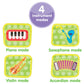 Kidoozie Cute Critters Music Mat - 2 In 1 Music Mat For Infants And Toddlers Ages 9-24 Months (G02536)