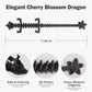 Generic 3D Printed Articulated Dragon Model - 12" Midnight Blossom Fantasy Decoration