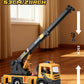 Coroiesty Large Crane Truck Toy - Extendable Arm, Lights & Sirens, Plastic, Yellow, Model QL888-20 for Kids 3-8 Years Old