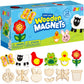 Joyin 12 Wooden Magnet Creativity Arts & Crafts Painting Kit For Kids, Decorate Your Own Painting Gift For Easter Basket Stuffers, Birthday Parties And Family Crafts, Party Favors For Boys Girls