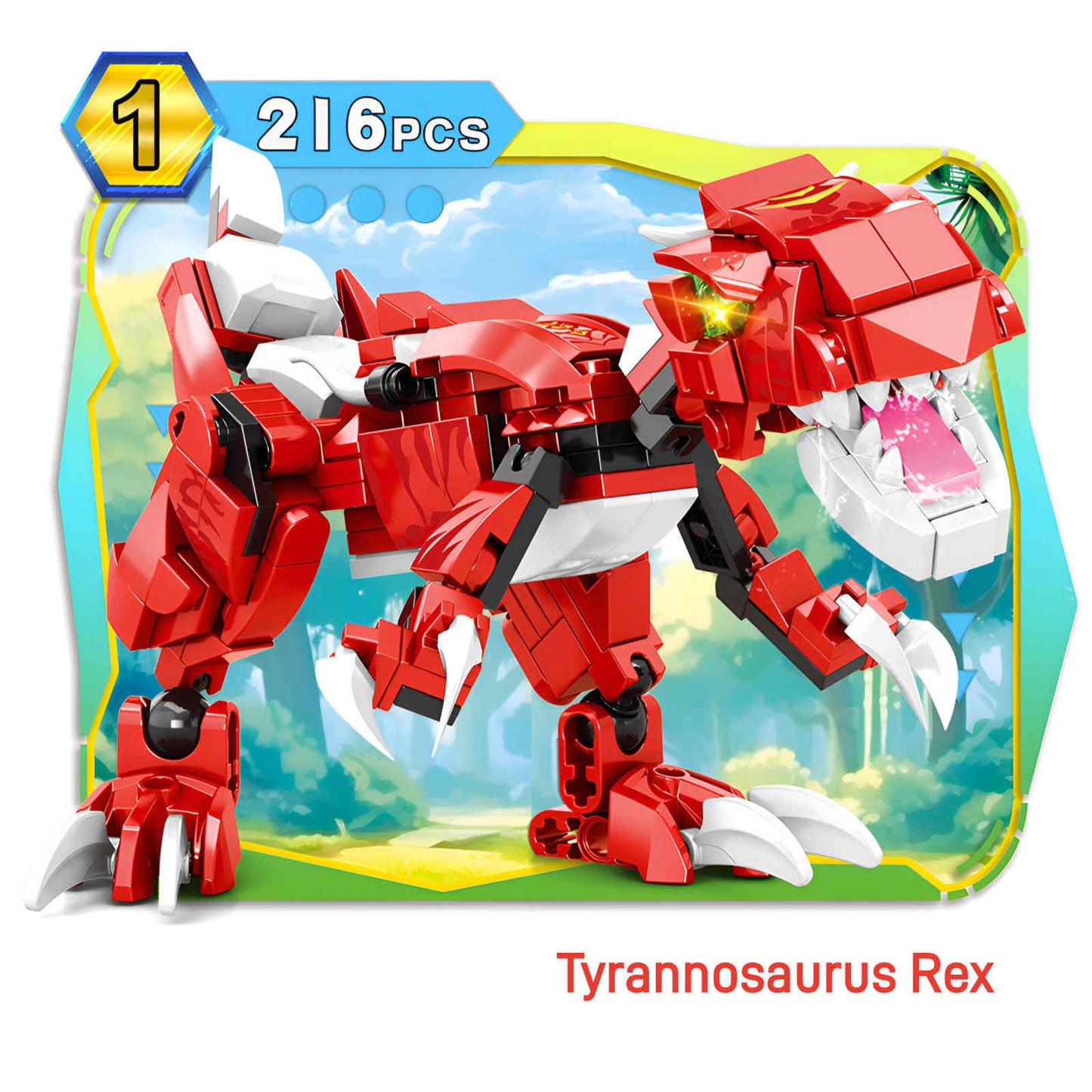 TOYONUS Dinosaur Sets for Boy Age 7 8 9 10 11 12 Years Old  Dragon Building Toy for Kids Christmas Halloween Birthday Gift (4 Set)