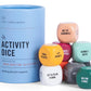 Two Tumbleweeds Mood-Boosting Activity Dice Set - 9 Dice for Happiness & Well-Being - Ideal for Adults & Teens - 1 Inch - Multi-Color