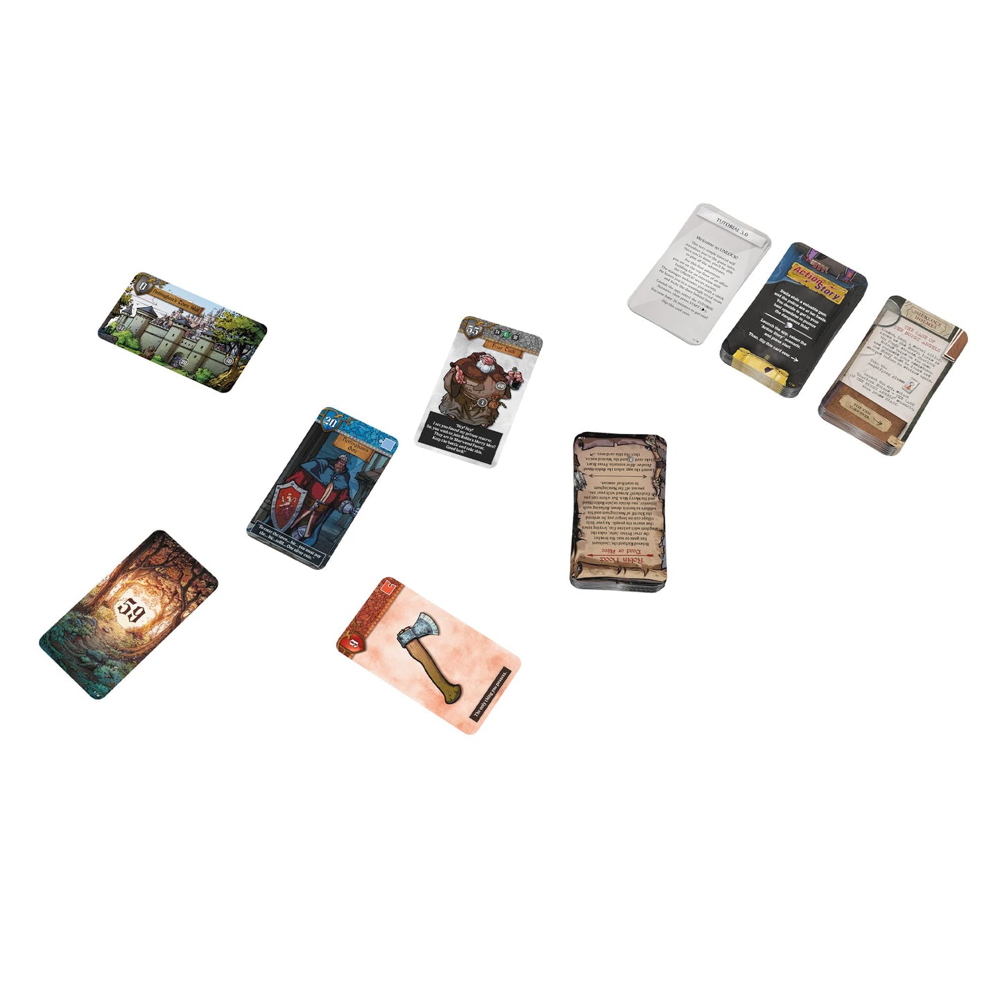 Space Cowboys Legendary Adventures Card Game - Cooperative Escape Room Fun for 1-6 Players, Ages 10+, Multicolor, ASMSCUNLOCK09EN