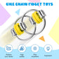 Skylety 100 Pcs Bike Fidget Chain Toy Bulk Chain Key Ring Fidget Flippy Toys for ADHD Stress Relief Finger Toys Flippy Key for A
