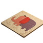 Ekoplay 3 Piece Playful Elephant Wooden Puzzle for Kids, Jigsaw Puzzle for Pre-School Kids, Learning Educational Toys Gifts for