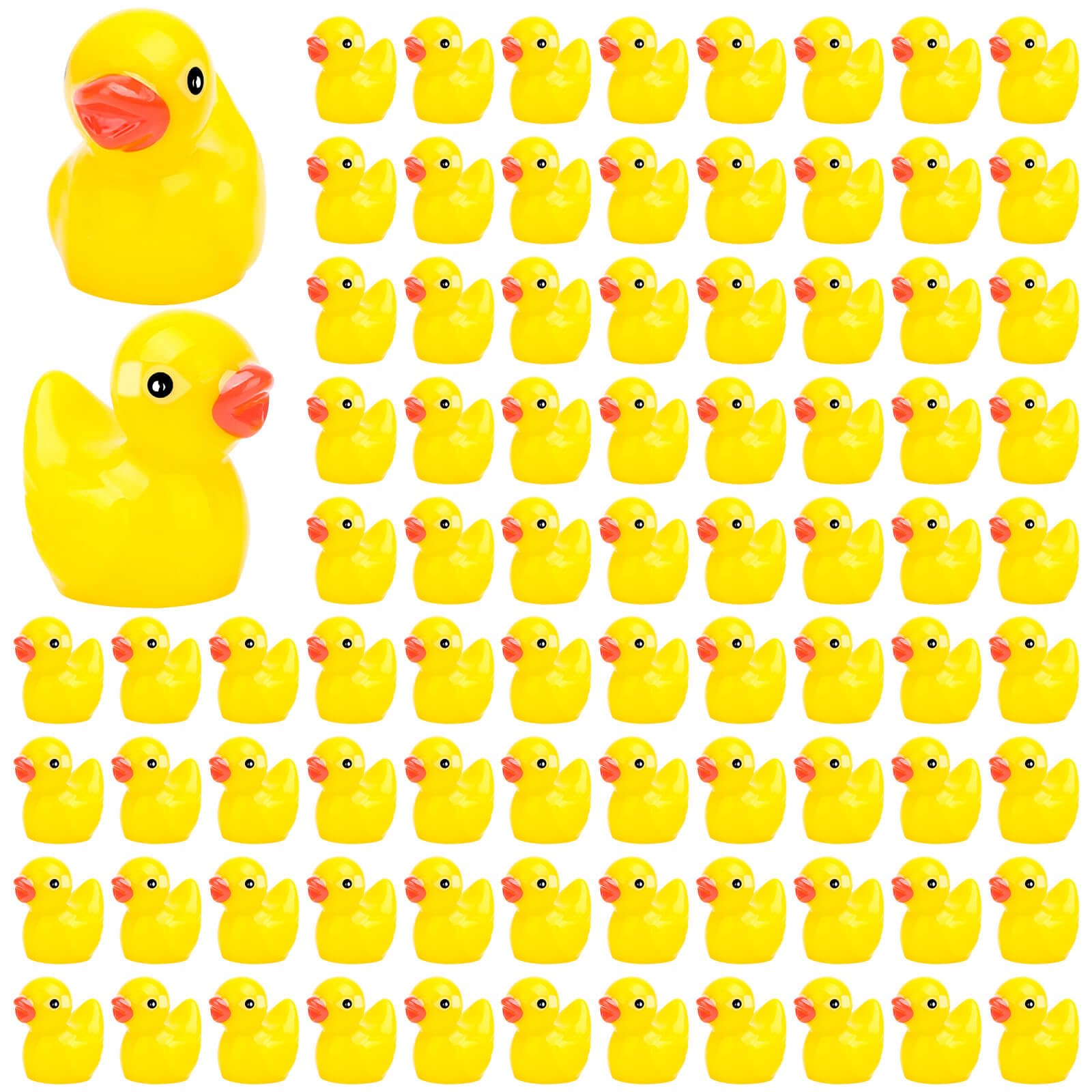 selizo 250PCS Mini Resin Ducks, Tiny Plastic Ducks Little Ducks to Hide, Small Resin Duck Charms Baby Ducks Bulk for Miniature D
