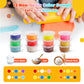 Rodsucs 3-in-1 Color Playdough Sets for Kids Ages 4-8, Ice Cream Hamburger Noodle Maker Toy for Kids 3-12, Arts &Crafts Gift for
