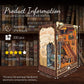 STRUCWOOD Book Nook Kit-DIY Dollhouse Kit Wooden Miniature Studio with Dust Cover Bookshelf Decor 3D Puzzle Book Nooks for Adult
