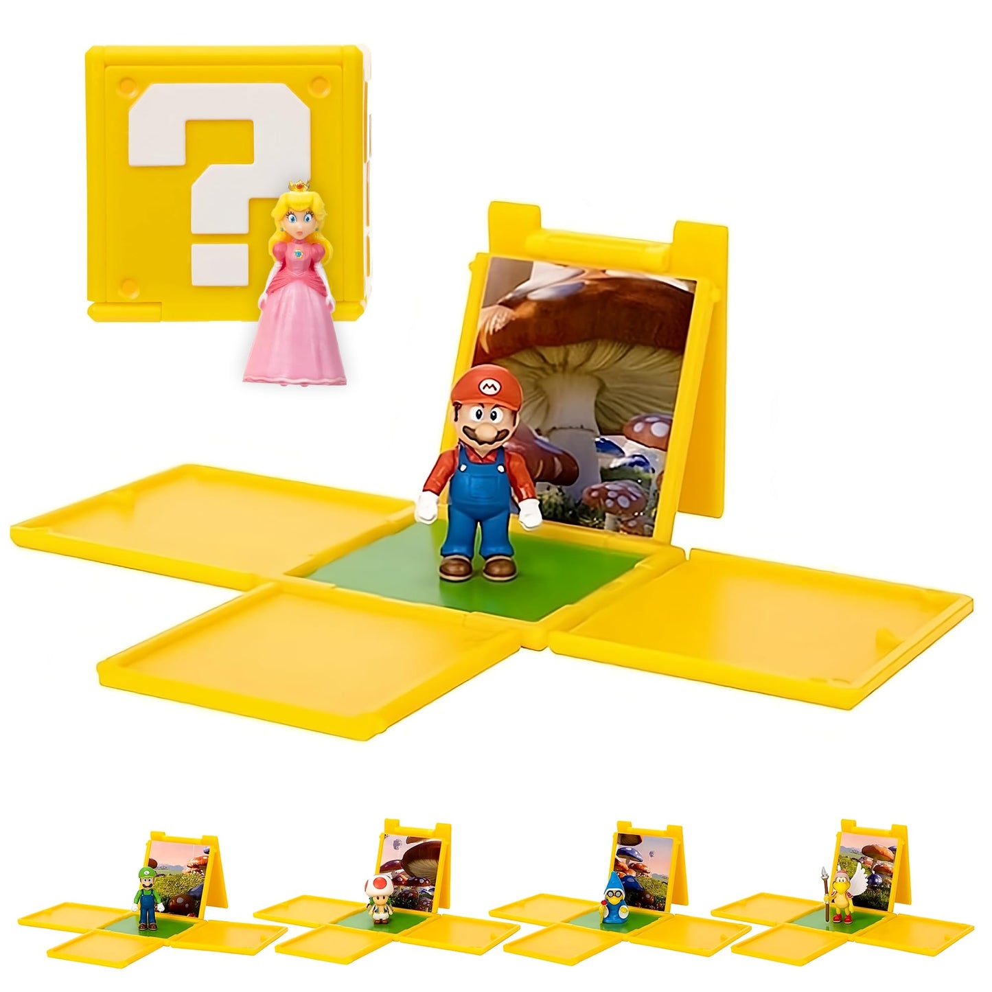 THE SUPER MARIO BROS. MOVIE 1.25” Mini Figure 6-Pack - Includes Mario, Luigi, Peach, Toad, Kamek & Koopa Paratroopa, Plastic