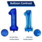 Number 1 Balloon 40 Inch, Dark Blue Big Number Balloon, Giant Foil 1 Balloons Number, Helium 1St Birthday Balloons For Kids Boys