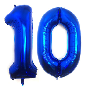 40 Inch Navy Blue 10 Number Balloons Giant 10 Balloons Navy Blue Birthday 10 Balloons 10Th Birthday Anniversary Events Party Dec