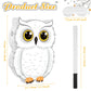 Aoriher Owl Piata with Piatas Stick Blindfold Confetti 3D White Snowy Owl Piatas set for Woodland Forest Wizard Animal Owl Party