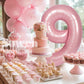 Suwen 40 Inch Pink Large 9 Number Balloons Big Foil Helium Number Balloons 0-9 Jumbo Happy 9Th Mylar Birthday Party Decorations