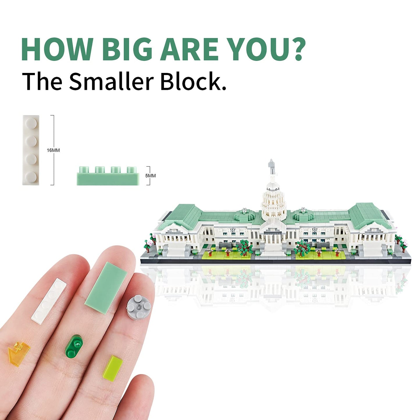 Lukhang Gift Architecture Capitol Building Model Set - 3630Pcs | Micro Blocks | Detailed Designs | Display-Worthy | Great Gift F